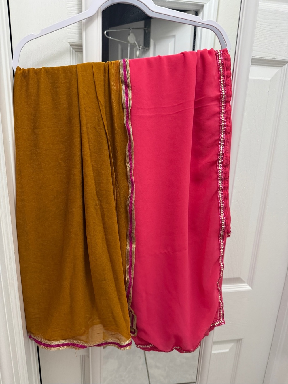 Two-Tone Pink and Mustard Women’s Skirt